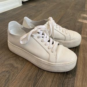 crown vintage white platform shoes